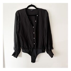 Intermix Silk Blouse Bodysuit P